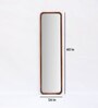 Solid Wood Rectangle Full Length Mirror in Walnut Colour