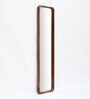 Solid Wood Rectangle Full Length Mirror in Walnut Colour