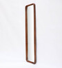 Solid Wood Rectangle Full Length Mirror in Walnut Colour
