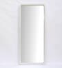 Solid Wood Rectangle Full Length Mirror in White Colour