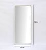 Solid Wood Rectangle Full Length Mirror in White Colour