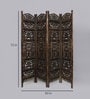 Solid Wood Moksh Room Divider In Brown Colour