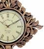 Gold Mango Wood Traditional Wall Clock