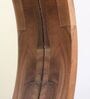 Solid Wood Round Wall Mirror in Natural Colour