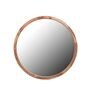 Solid Wood Round Wall Mirror in Natural Colour