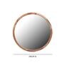 Solid Wood Round Wall Mirror in Natural Colour