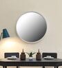 White Wood & Glass Contemporary Wall Mirror