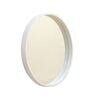 White Wood & Glass Contemporary Wall Mirror