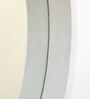 White Wood & Glass Contemporary Wall Mirror