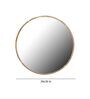 Solid Wood Round Wall Mirror in Yellow Colour