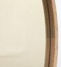 Solid Wood Round Wall Mirror in Yellow Colour