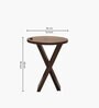 Solid Wood Seating Stool In Walnut Finish ( Set of 4)