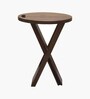 Solid Wood Seating Stool In Walnut Finish ( Set of 4)