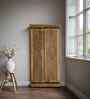 Frost 2 Door Solid Wood Sliding Door Wardrobe in Walnut Finish