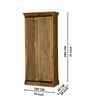 Frost 2 Door Solid Wood Sliding Door Wardrobe in Walnut Finish