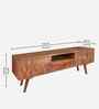 Woody Solid Wood TV Console in Oak Finish