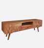 Woody Solid Wood TV Console in Oak Finish