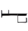 Mango Wood Floating Wall Shelf in Black Colour