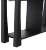 Mango Wood Book Shelf in Black Colour