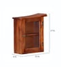 Sheesham Wood Wall Shelf With Door In Teak Finish