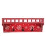Mango Wood Floating Wall Shelf With In Red Colour Key Holder