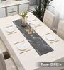 Abstract Black (53 x12) PVC Table Runner