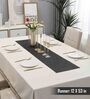 Solids Black (53 x12) PVC Table Runner