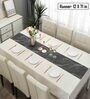 Abstract Black (71 x12) PVC Table Runner
