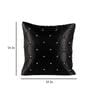 Black Geometric Satin 16 x 16 Inches Cushion Covers (Set of 2)