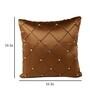 Brown Geometric Satin 16 x 16 Inches Cushion Covers (Set of 2)