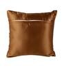 Brown Geometric Satin 16 x 16 Inches Cushion Covers (Set of 2)