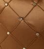Brown Geometric Satin 16 x 16 Inches Cushion Covers (Set of 2)
