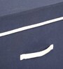 Navy Blue Canvas & Mdf Wardrobe Box (L: 14, W: 14, H: 14 Inches)