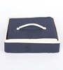 Navy Blue Canvas & Mdf Wardrobe Box (L: 8, W: 8, H: 8 Inches)
