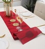 Abstract Red (53 x12) PVC Table Runner