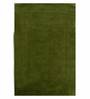 Green Wool Solid 4 x 6 Feet Hand Tufted Carpet