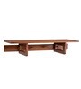 Solid Wood Fancy Clothes Hanger Wall Shelf in Brown Colour