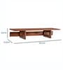 Solid Wood Fancy Clothes Hanger Wall Shelf in Brown Colour