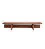 Solid Wood Fancy Clothes Hanger Wall Shelf in Brown Colour