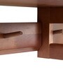Solid Wood Fancy Clothes Hanger Wall Shelf in Brown Colour