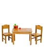 Honey Solid Wood Kids Activity Table in Natural Finish with 2 Chair