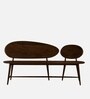 Solis Sheesham Wood Designer Bench In Walnut Finish