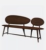Solis Sheesham Wood Designer Bench In Walnut Finish