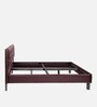 Solis Upholstered King Size Bed In Leatherette Sangria Finish