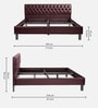 Solis Upholstered King Size Bed In Leatherette Sangria Finish