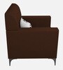 Solitaire Fabric 1 Seater Sofa in Brown Colour