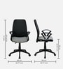 Solitaire Mid Back Chair In Black Colour Solitaire Mid Back Chair In Black Colour