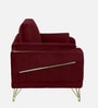 Solitaire Velvet 1 Seater Sofa in Berry Red Colour