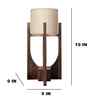 Solitaire Wooden Table Lamp with Jute  Shade & Brown Base