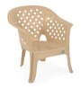 Solocane Plastic Chair in Marble Beige Finish, Set of 2